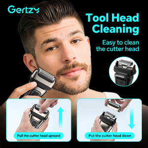 Afeitadora Recargable Profesional a Prueba de Agua para Hombre, Recortadora de Láminas, Carga Tipo-C, Máquina de Afeitar Facial para Uso Doméstico F - Product Image 3
