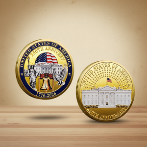 Moneta commemorativa del 250° anniversario dell'indipendenza degli Stati Uniti, Libertà e Aquila, Moneta rotonda in ferro della Casa <span class=keywords><strong>Bianca</strong></span> - Product Image 6