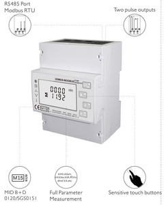 100A <span class=keywords><strong>SDM630</strong></span> Modbus RS485 Carril Din KWH Medidor de energía trifásico Medidor de energía solar fotovoltaica Medidor digital RTU Medidor de energía de tres fases - Product Image 6