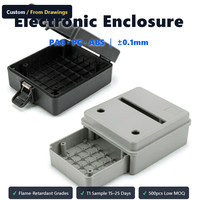 Boîtier électronique moulé par injection sur mesure, pièces en plastique ABS PC PA6, composants électriques, usine OEM, vente en gros