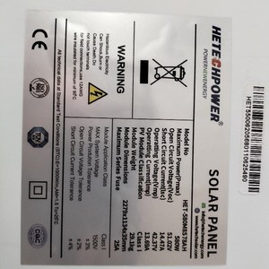 Panel Solar Monocristalino de 580W 182mmx182mm PERC, Módulo Fotovoltaico de Alta Eficiencia para Generación de Energía en Techos - Product Image 3