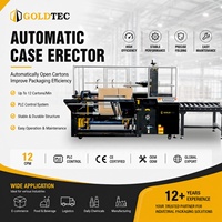 Machine d'emballage verticale automatique Goldtec pour la pose de fonds de cartons ondulés et le scellage de ruban adhésif, certifiée CE, OEM