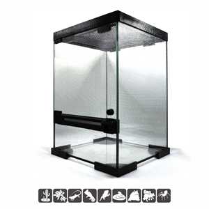 Terrarium en verre pleine grandeur pour reptiles, boîte d'élevage et d'habitat pour serpents, araignées, grenouilles cornées, lézards, escargots, mantes - Product Image 2