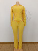 Ensemble deux pièces sur mesure pour femmes, printemps 2026, en velours, veste à fermeture éclair à manches longues, pantalon de survêtement avec poches, survêtement en velours pour femmes