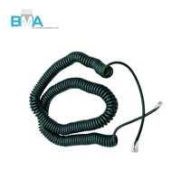 Cable en Espiral Modular 4P4C a 4P4C, 26AWG, 8.4M/27.56ft, Verde, para Comunicación Telefónica e Industrial