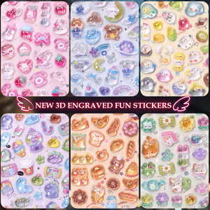 Waterproof Self Adhesive <b>Sticker</b> Cartoon <b>Sticker</b> 3D Relief <b>Stickers</b> <b>for</b> <b>Phone</b> <b>Case</b> Decoration Craft - Product Image 2