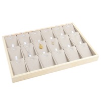 Plateau de présentation de bijoux en velours de style simple BXR, couleur et taille personnalisées, logo du client pour bagues, colliers, bracelets, montres