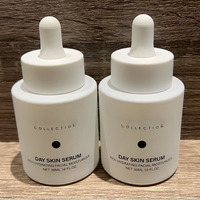 Bouteilles Compte-gouttes en Verre Givré Personnalisées de 30ml et 50ml, Forme Plate Ronde, en Blanc Mat et Noir pour Produits de Soin de la Peau
