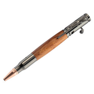 ปากกาลูกลื่นโลหะหรูหราแบบใหม่ ดีไซน์ปืน ตัวด้ามไม้เนื้อแข็ง ตัวล็อคทองเหลือง ของขวัญสุดสร้างสรรค์ ปากกาลูกลื่นโลหะ - Product Image 6