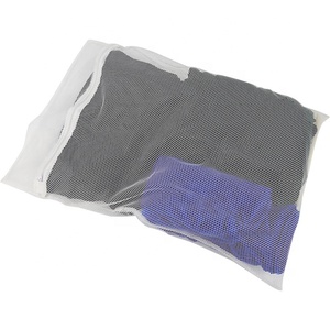 Custom White Polyester <strong>Net</strong> Pouch Zipper Portable Washable Mesh Laundry <strong>Bag</strong> for Washing Machine - Product Image 5