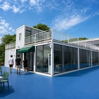 Maison conteneur préfabriquée avec design respirant pour dortoir d'employés / hôtel / appartement / café