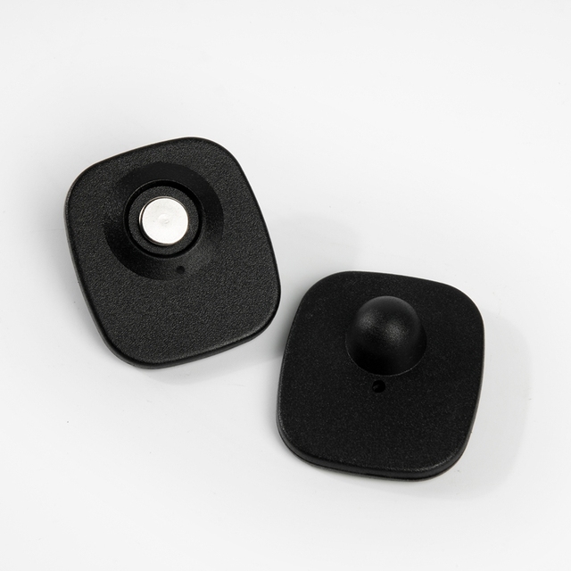 RFD-06 8.2MHz RF Hard Tag for Clothing Protection White/Custom Color 42x48mm Square Alarm Tags for EAS Systems