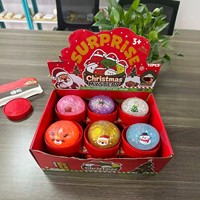 Jouet Squishy Boulette de Noël Scintillante, Boîte Mystère, Anti-stress, Fidget Kawaii, Cadeau de Fête de Noël pour Enfants