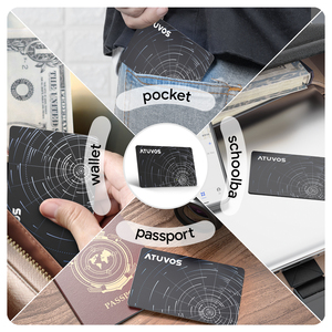 Traceur de portefeuille ATUVOS pour <span class=keywords><strong>iPhone</strong></span> et Android – Prix de gros – Traceur sans fil double Google – Meilleures évaluations – Compatible iOS Find My – Traceur étanche - Product Image 6