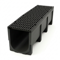 Gouttière linéaire en béton polymère pour la gestion des eaux de surface dans les zones industrielles avec grille en fonte ductile D400