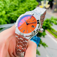 Automatische Mechanische Herrenuhr 42mm Gehäuse Automatikwerk Polierte Zeitskala und Zeiger Schlichte Drei-Zeiger-Uhr