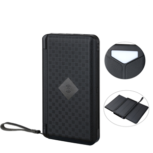Prodotti di tendenza 2022 nuovi arrivi banca di energia solare wireless portatile 20000mah con pannelli solari piegati 3 pezzi - Product Image 2