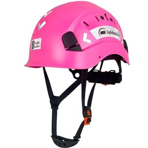 Casque de sécurité ABS rigide, réglable, ventilé, à fentes, 6 points de suspension, pour travaux de construction, escalade, stockage - Product Image 3