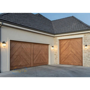 Puerta de Garaje <span class=keywords><strong>Seccional</strong></span> de Madera Sólida Americana ANDEXIN, Puerta Doble Abatible de 8x7, Puerta Corredera <span class=keywords><strong>Lateral</strong></span> Manual Plegable - Product Image 6