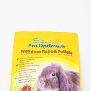 Emballage alimentaire pour animaux de compagnie Fermeture éclair Mylar Fond plat Pochette debout Pedigree Chien Chinchilla Lapin Hamster Cochon d'Inde Granulés Sacs alimentaires - Product Image 3