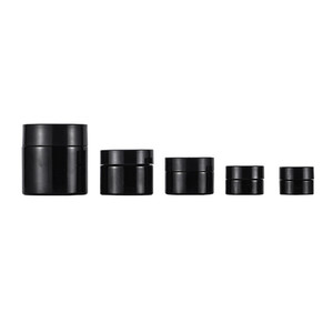 High Quality 30ml 50ml 100ml Manufacturer Flat Top Glass <strong>Bottle</strong> <strong>Optical</strong> Violet Storage Food Airtight Glass Jar with Black Lid - Product Image 2