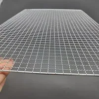 Grille de cuisson coréenne jetable en acier inoxydable avec maille de fil élargie pour poulet rôti, technique de tissage par soudage