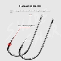 Hameçons de pêche en acier au carbone ultra-résistants pour la pêche à la carpe et à la pêche aux leurres, tailles 1/0 à 8/0, équipement de pêche pour gros poissons