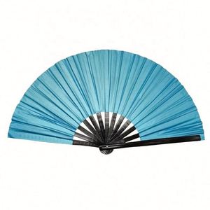 Abanico Plegable de PVC Multicolor de 13 Pulgadas con Varillas de Bambú para Festivales de Música y Decoraciones - Product Image 5