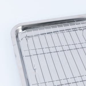 Plateau de cuisson commercial 60*40cm Pizza Cuisson Pain <span class=keywords><strong>Gâteau</strong></span> Four Plat De Cuisson Avec Plaque À Huile <span class=keywords><strong>Grille</strong></span> De <span class=keywords><strong>Refroidissement</strong></span> - Product Image 2