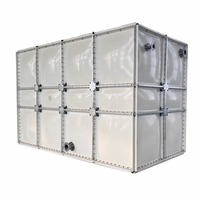 Réservoir d'eau FRP Grand réservoir de stockage d'eau pour la défense civile souterraine en temps de guerre pour un usage quotidien, utilisation sur le toit carré