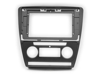 Radio con Navegación GPS Android de 10.1 Pulgadas, Marco para Consola de Tablero, Placas de Fascia Compatibles con Skoda Octavia 1Z, Negro