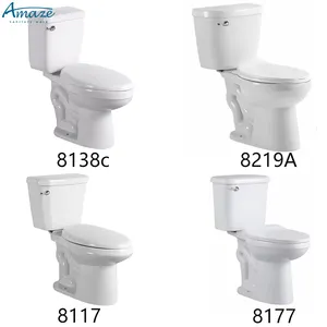 Chaozhou memukau standar Barat siphonic wc Keramik peralatan sanitasi lemari air dua potong set toilet