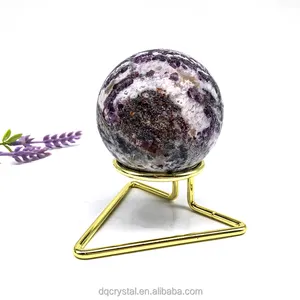 Wholesale Natural Purple Sphalerite Sphere Rough Crystal Craft Purple Druzy Sphalerite Healing Ball For Decoration