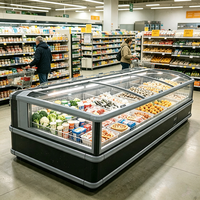 Congelador Isla de 500L con Pantalla Digital de Temperatura para Almacenamiento de Carne y Mariscos Congelados en Supermercados, Precio al por Mayor