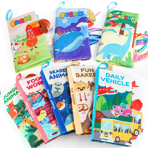 Livre en tissu doux pour bébé avec dessin animé pour 0-<span class=keywords><strong>4</strong></span> ans jouet d'éducation précoce résistant aux morsures et aux déchirures - Product Image 1
