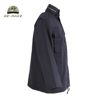 Veste uniforme M65 unisexe en polyester/coton Rip-Stop, noire unie, style BDU, pour le terrain, formelle, fournie directement par l'usine