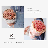 Kertas Kerajinan Berlapis Ganda Tahan Air Dream Rose 57x57cm Kompatibel Cetak Digital Kotak Hadiah Ulang Tahun Pembungkus Bunga