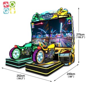 Motards Madness <span class=keywords><strong>2</strong></span> joueurs Adulte Moteur électronique Machine d'arcade Voiture de course 3D Machine de jeu d'arcade Simulateur de course - Product Image 1