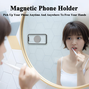 Support <span class=keywords><strong>de</strong></span> téléphone magnétique universel en alliage d'aluminium personnalisé, fixation murale ou <span class=keywords><strong>de</strong></span> bureau, poignée magnétique pour salle <span class=keywords><strong>de</strong></span> bain, cuisine, terrain <span class=keywords><strong>de</strong></span> golf et véhicule - Product Image 2