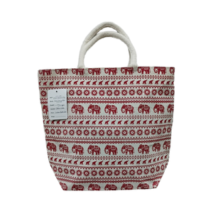 Bolsa de Mano con Cremallera de Lona Laminada de 8 oz, Reutilizable, Impermeable, con Estampado Personalizado, Estilo Vintage para Mujer, para Compras - Product Image 1