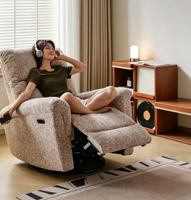 Canapé inclinable électrique simple ATUNUS, moderne, pour salon, appartement, pivotant, en tissu, fauteuil inclinable électrique, meubles de maison