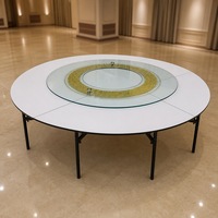 Table ronde modulaire pliable pour mariage, hôtel, salle de banquet, événement, restauration, fête