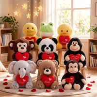 Ours en peluche I love You personnalisé peluche mignonne avec oreiller en forme de cœur ours en peluche rose Saint Valentin vente en gros
