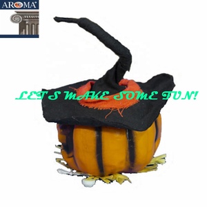 Vente flash : Décoration d'Halloween unique, citrouille animée qui bouge avec un chapeau, pour la décoration murale de maison hantée, décorations de fête - Product Image 6