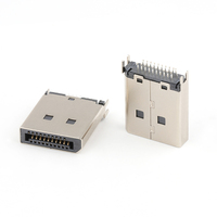 Conector Macho DP 20P Tipo Inmersión Niquelado, Conector de Pantalla DisplayPort para PCB
