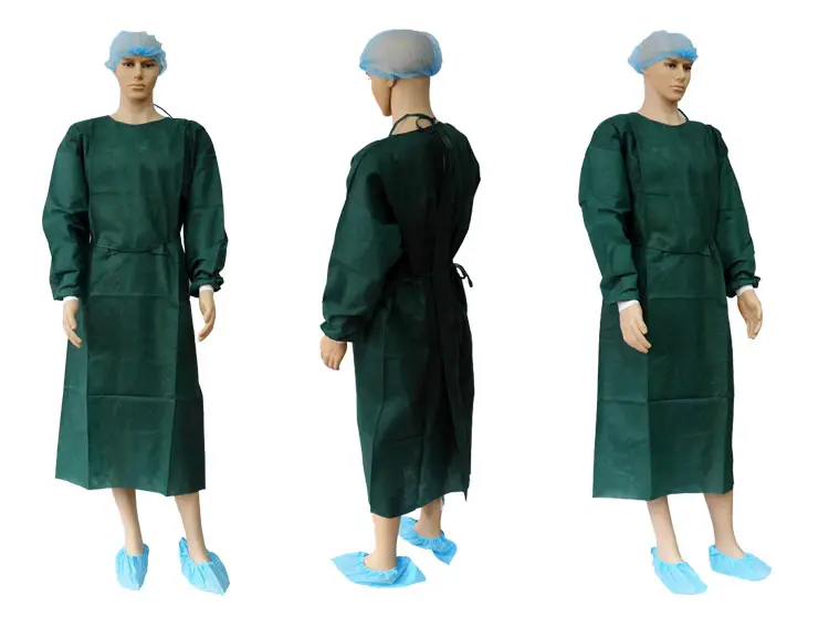 Junlong Medical Chemo Vestidos Descartável isolamento médico Vestido para hospital