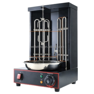 Barbecue rotatif professionnel électrique neuf en acier inoxydable pour comptoir avec 2 brûleurs, machine à griller le poulet verticalement - Product Image 1