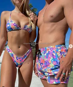 Custom Colors Print Textured Ribbed Swimwear Bikini Double Lined Fabric Brazilian Swimsuit 2022