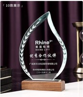 Trophée en cristal poli gravé sur mesure, écologique, pour anniversaire d'entreprise, souvenir, fabricant expert en trophées haut de gamme