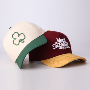 Premium Custom 3D Embroidery Baseball Caps Vintage Retro Streetwear Suede Brim 5 Panel Sports <strong>Hats</strong> for Men Women Wholesale - Product Image 2